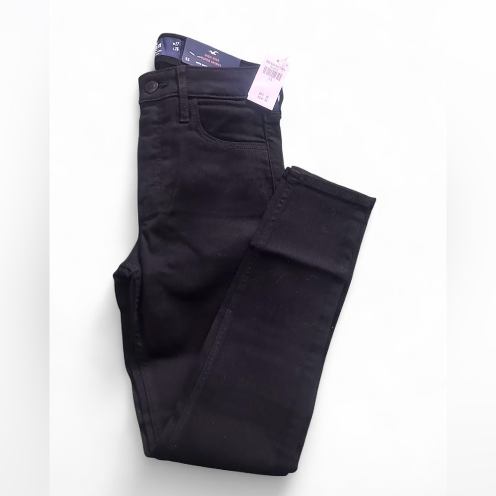NWT Hollister High-Rise Super Skinny Jeans - Black - Picture 3 of 4